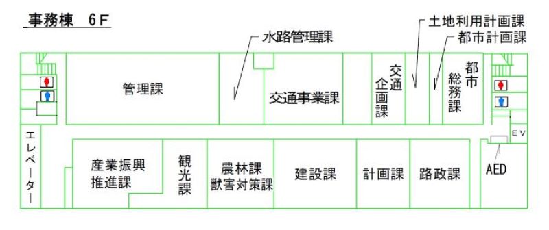 本庁舎6階フロア図