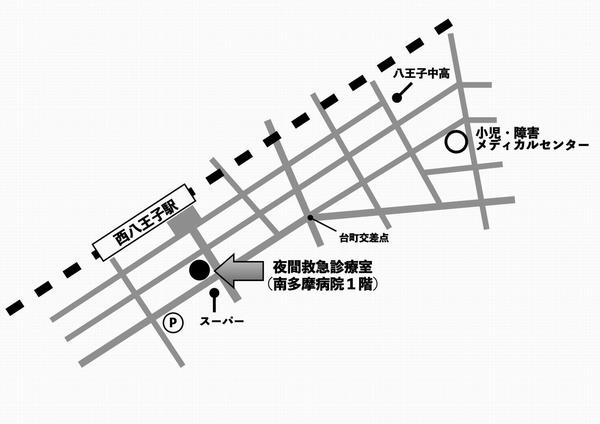 案内図(南多摩病院)