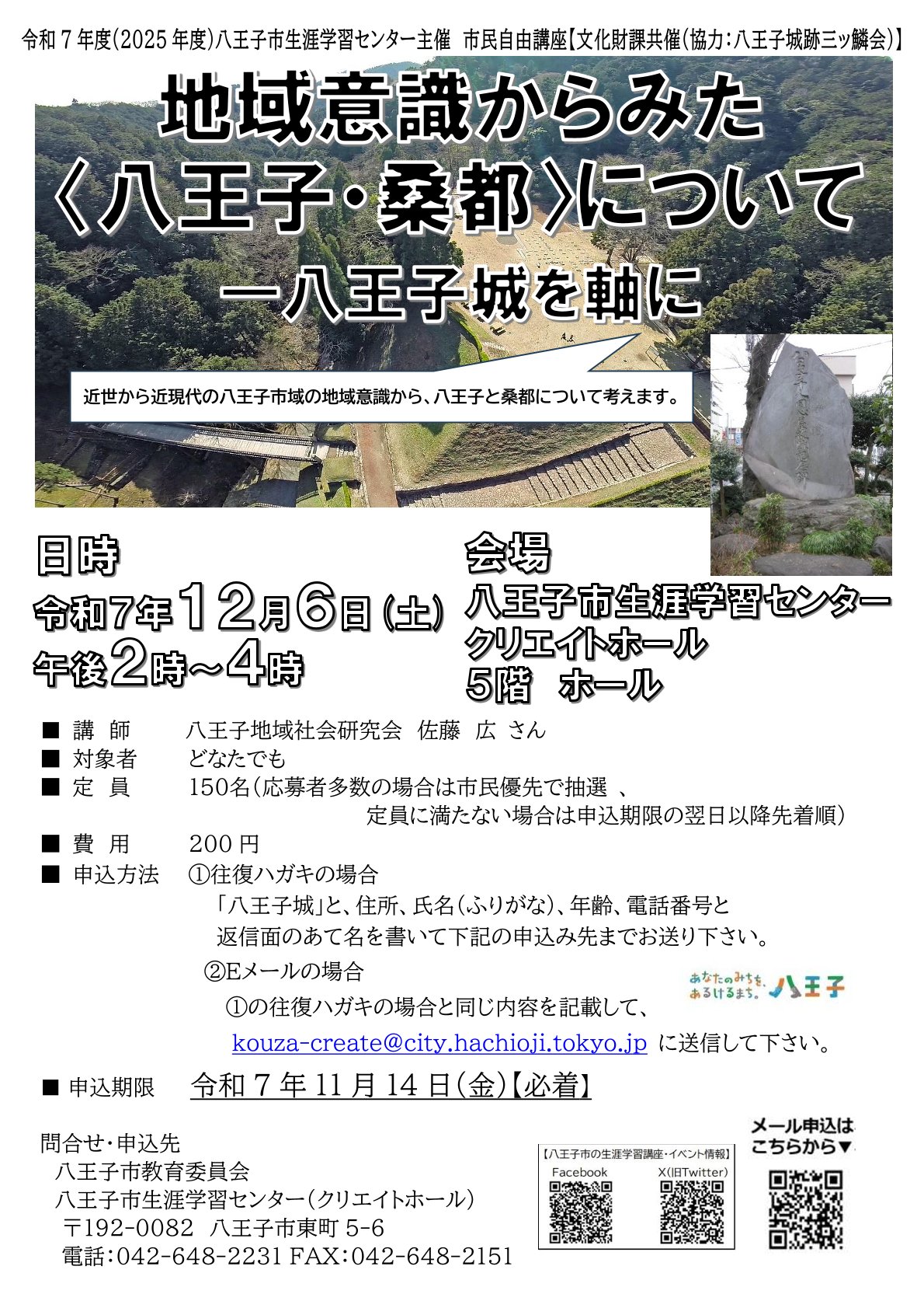 地域意識からみた〈八王子・桑都〉について―八王子城を軸に