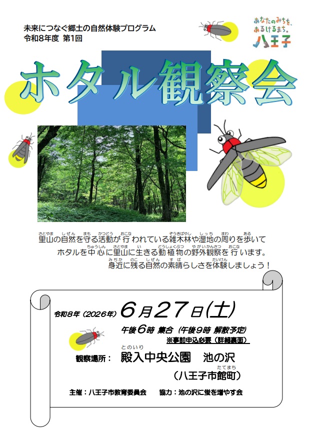 ホタル観察会　チラシ画像