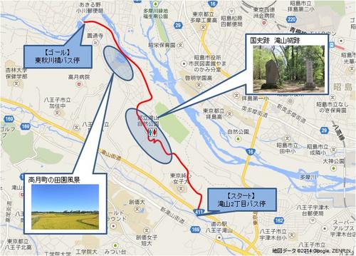 ハイキングコースマップ