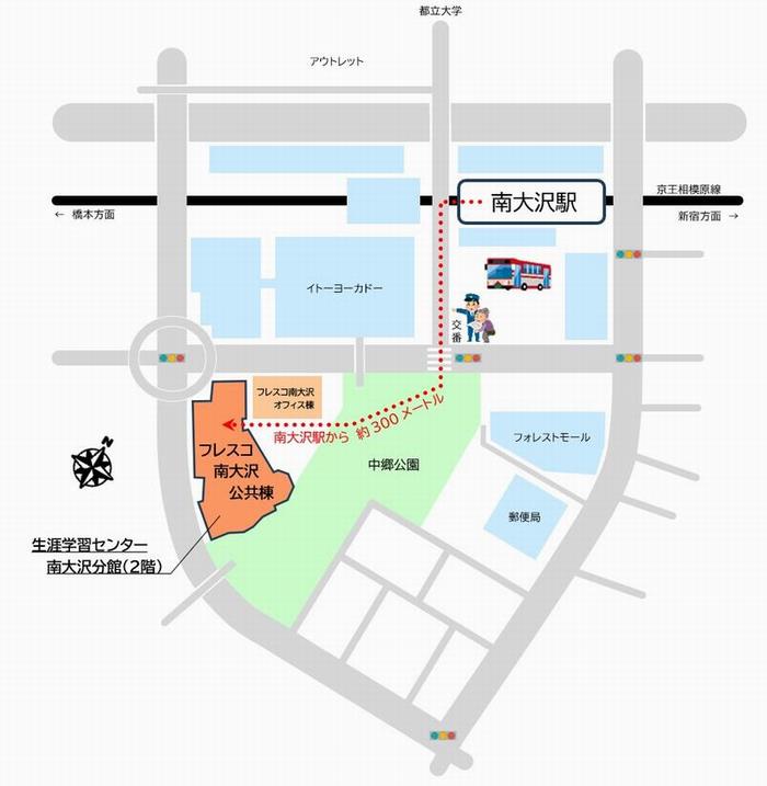 生涯学習センター南大沢分館の地図