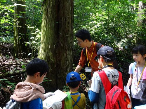 「高尾100年の森」話を聞く様子