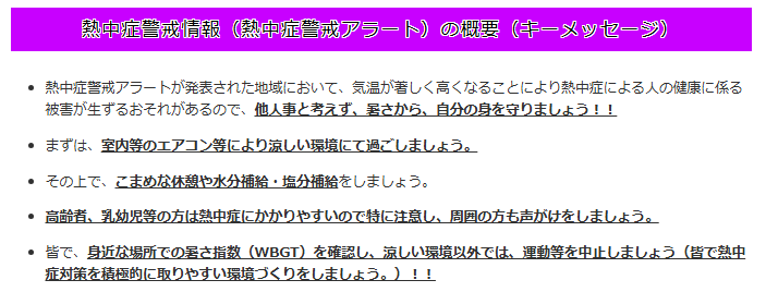 警戒アラート概要