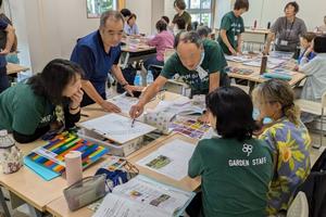 花壇デザインワークショップの様子