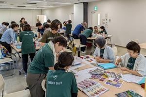 花壇デザインワークショップの様子