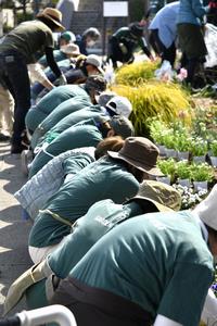 花壇メンテナンスの様子