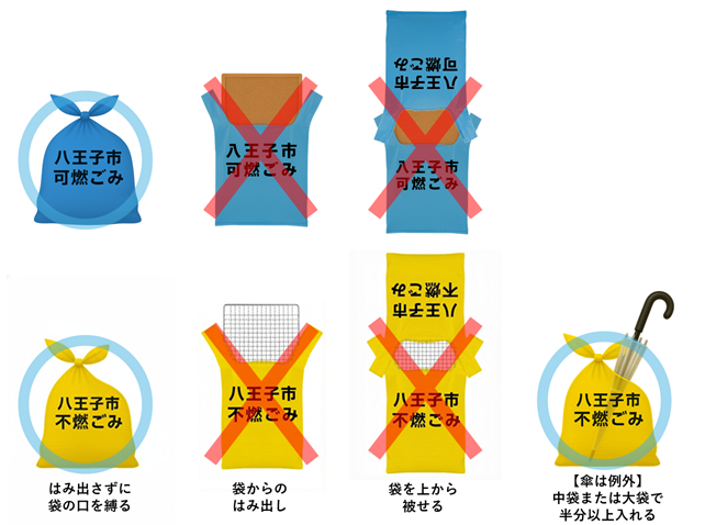 指定収集袋はみ出し