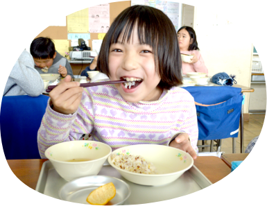 地産地消のおいしい給食 いただきます!