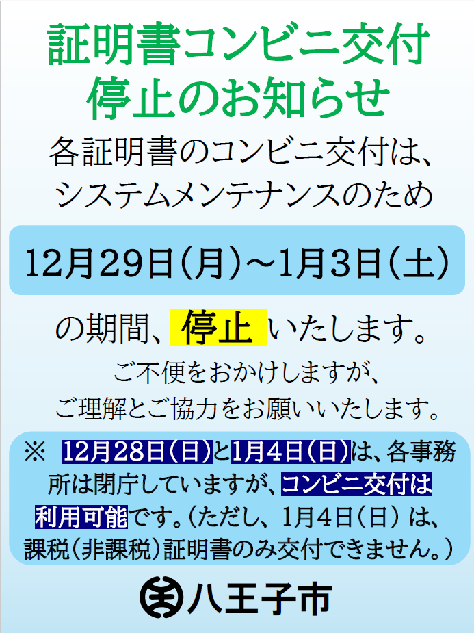 コンビニ交付ポスター