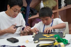 子ども手作り甲冑教室4